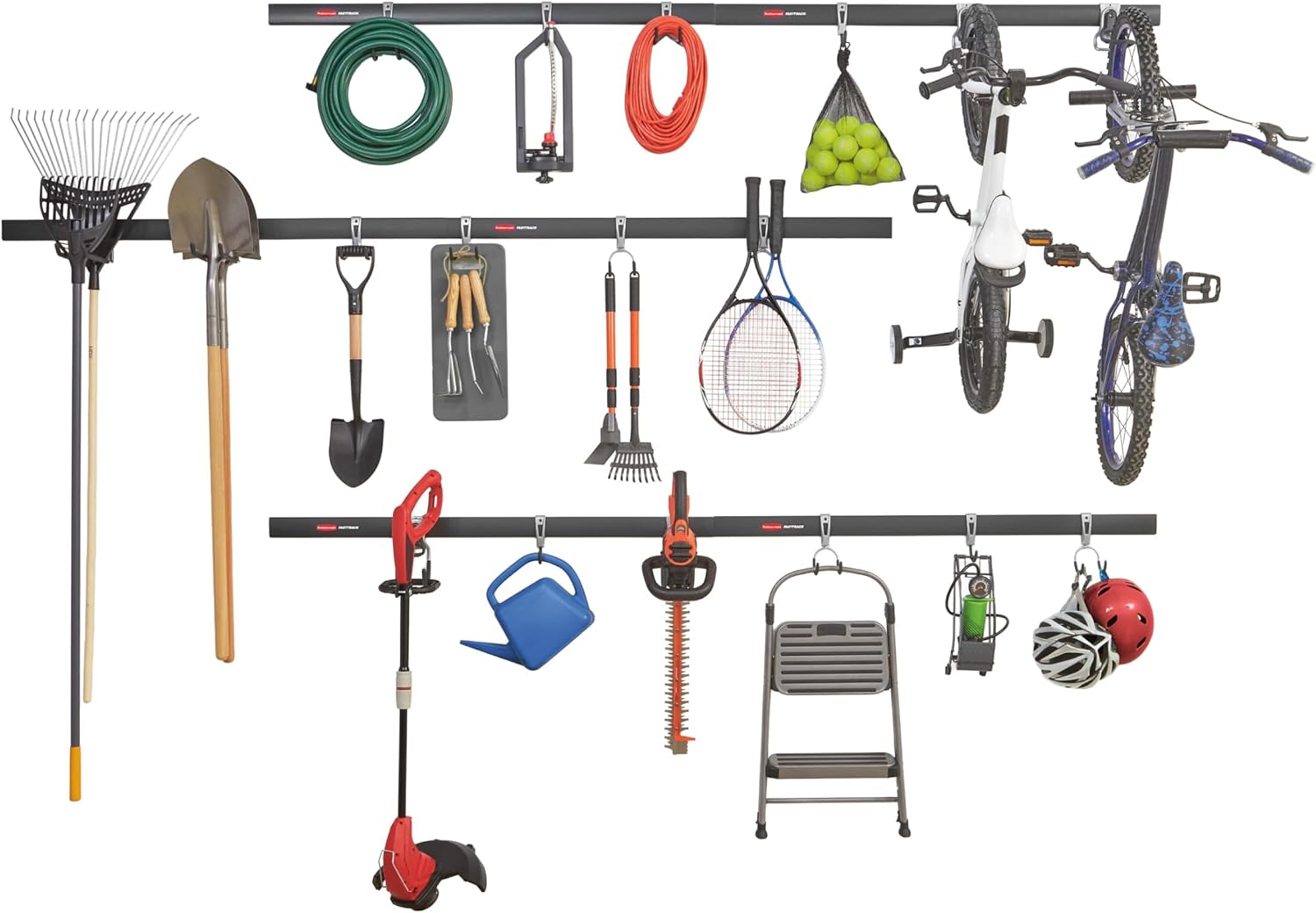 Sports Equipment Garage Organizer - 24 Parçalı Duvara Monte Garaj Depolama