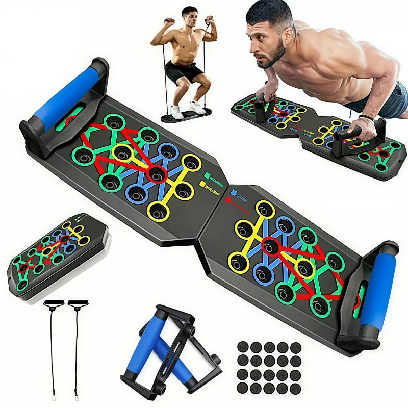 Sports Equipment Warehouse - Katlanabilir Direnç Bantlı Şınav Tahtası, Çok