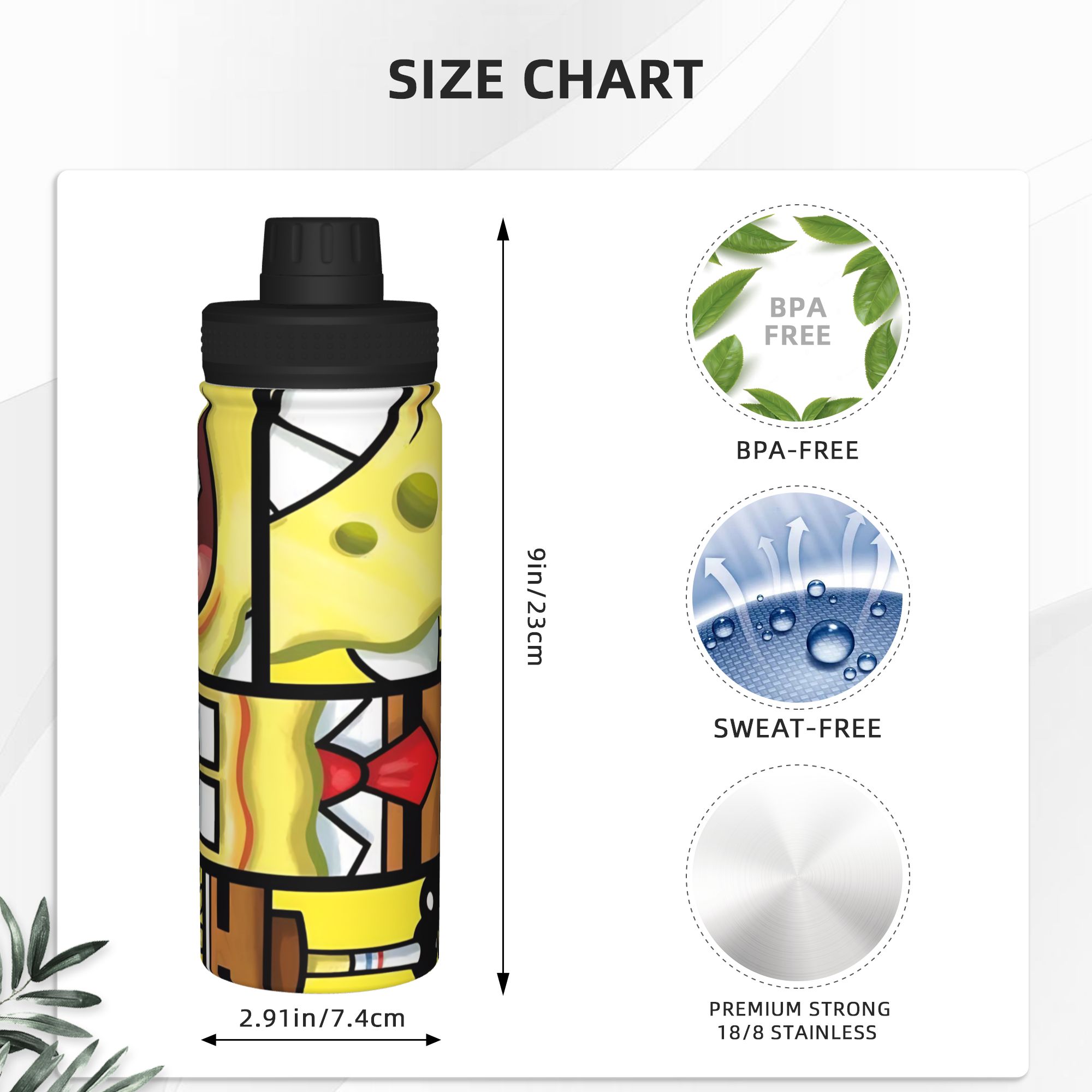 Sünger Bob Çizgi Film 18OZ Spo - Sports Water Bottle Insulated incelemesi ve fiyatı