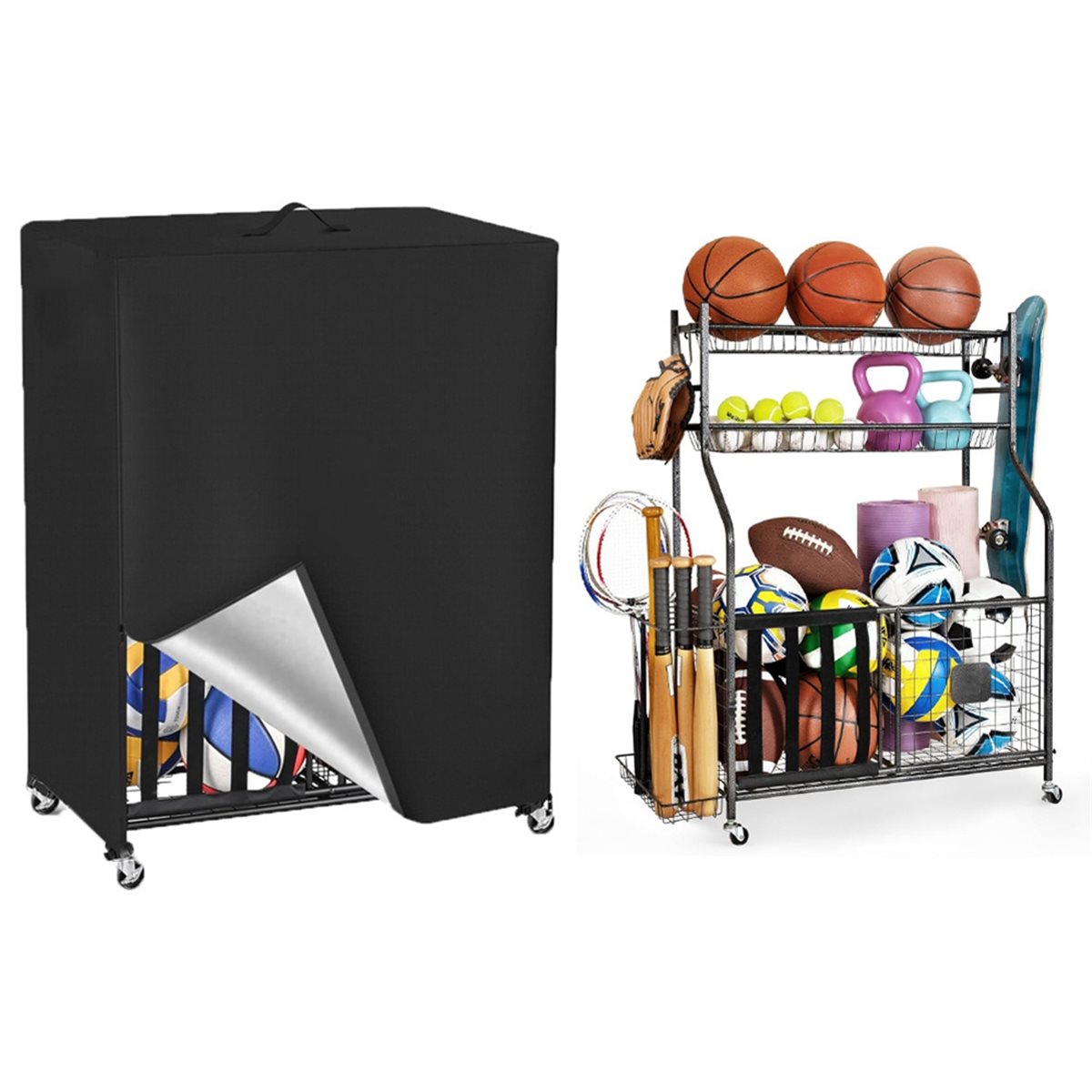 Basketbol Rafı Örtüsü Garaj Sp - Sports Equipment Garage Organizer incelemesi ve fiyatı