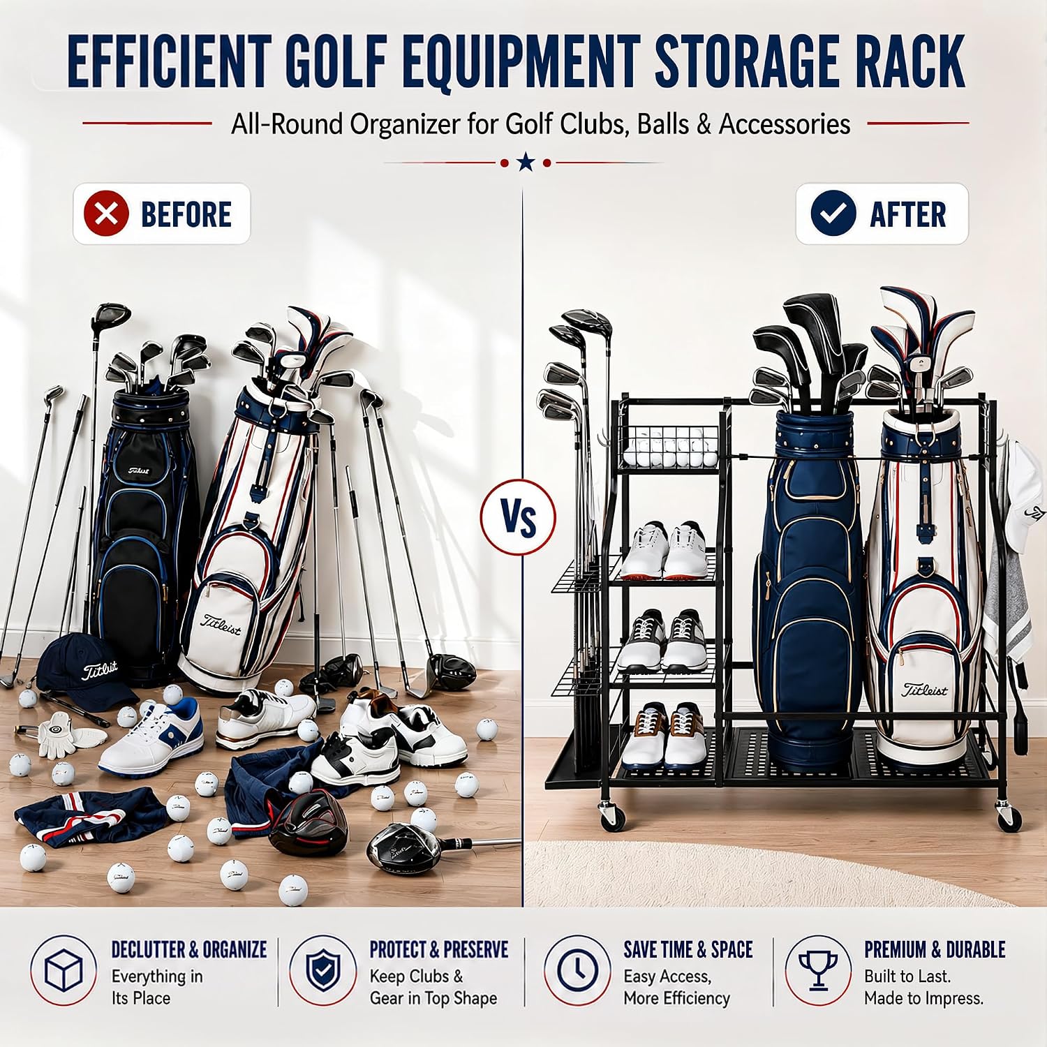 Ağır Hizmet Tipi Golf Çantası  - Sports Equipment Garage Organizer incelemesi ve fiyatı