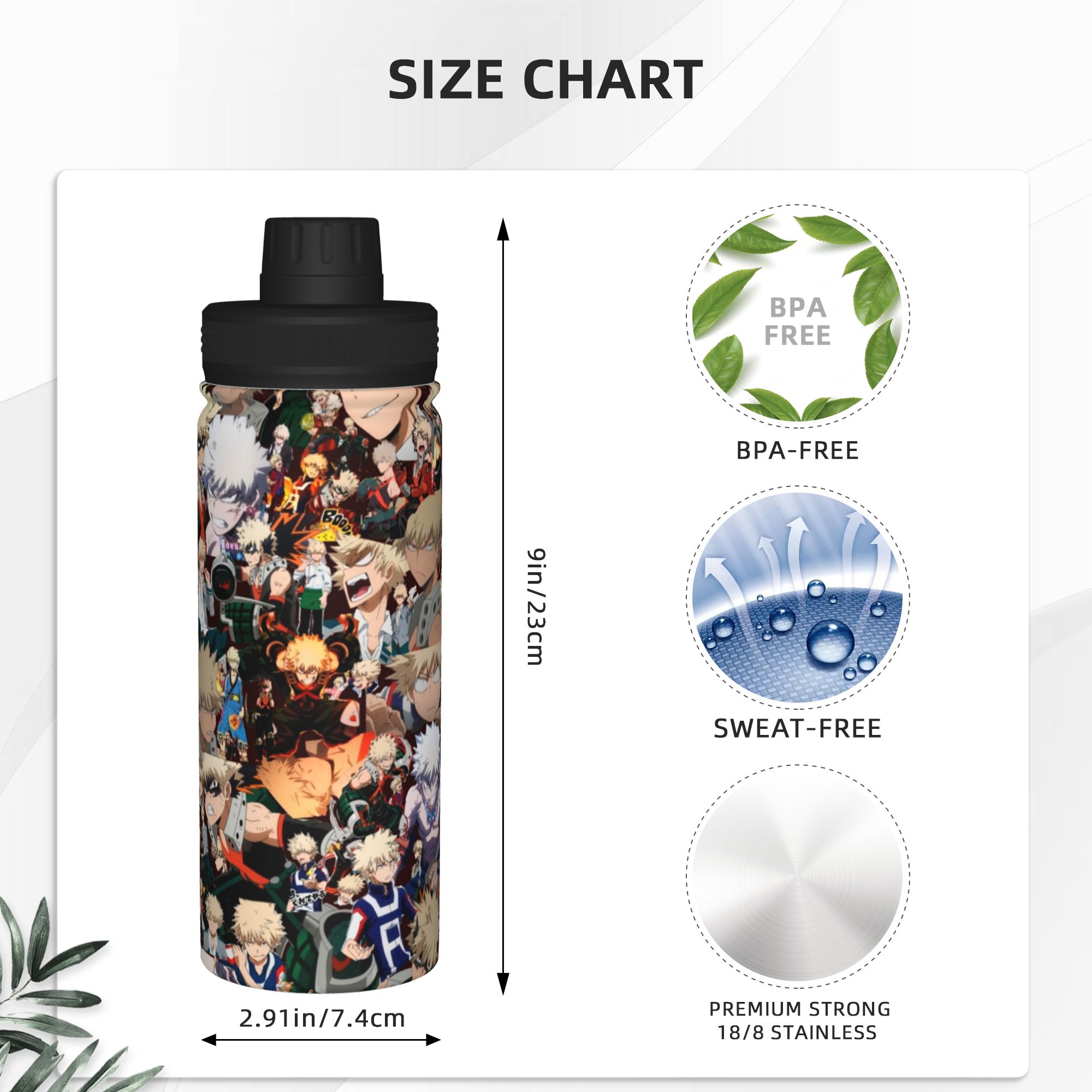 Bakugou Katsuki My Hero Academ - Sports Water Bottle Insulated incelemesi ve fiyatı