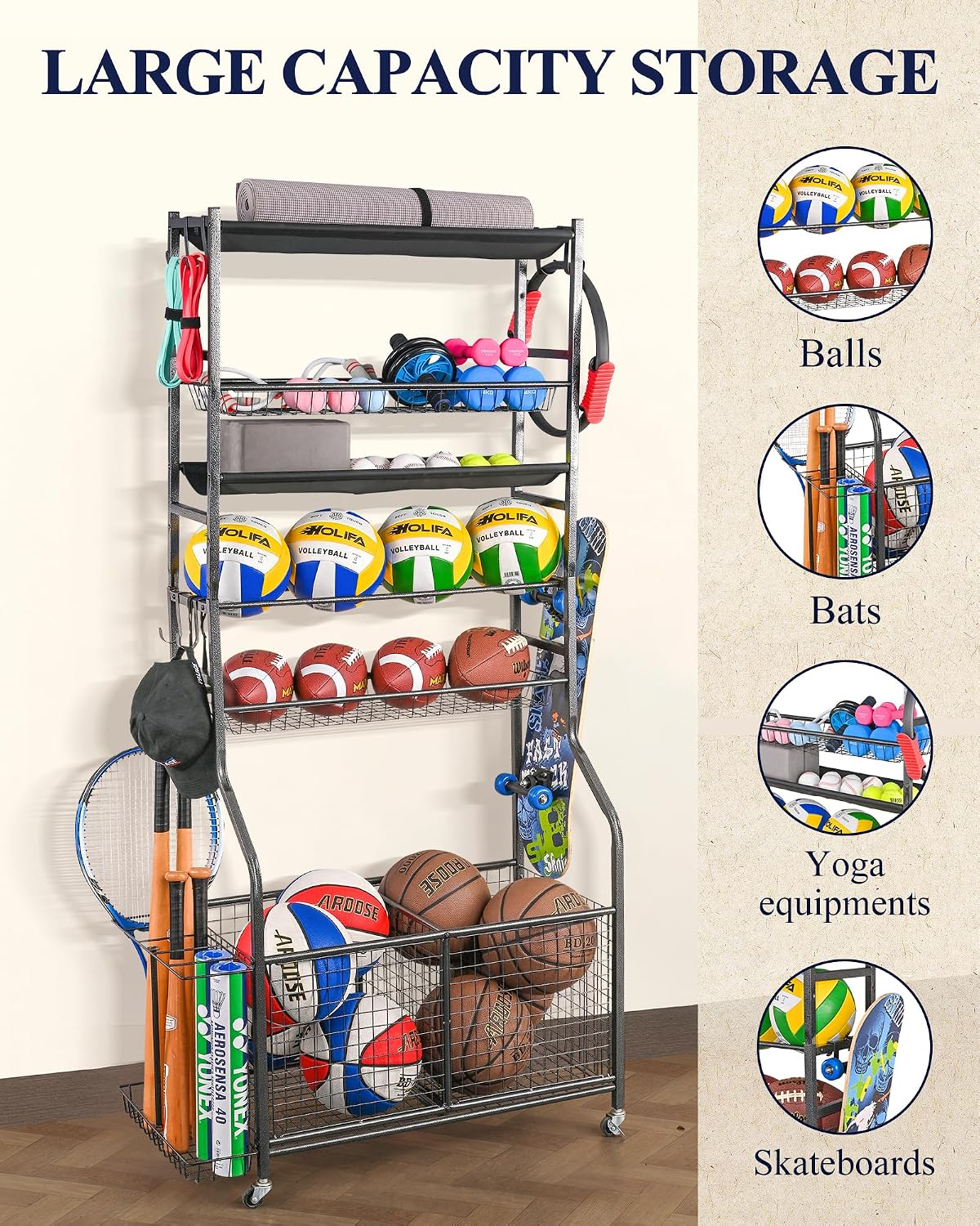 Spor Ekipmanları Garaj Düzenle - Sports Equipment Garage Organizer incelemesi ve fiyatı