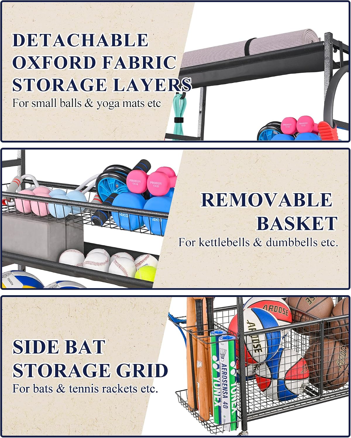 Spor Ekipmanları Garaj Düzenle - Sports Equipment Garage Organizer incelemesi ve fiyatı